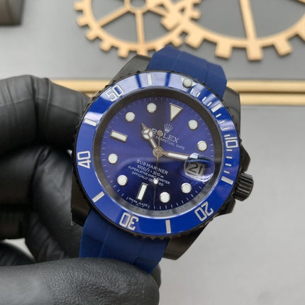 SUBMARINER DATE 41 BLACK CASE BLUE DIAL