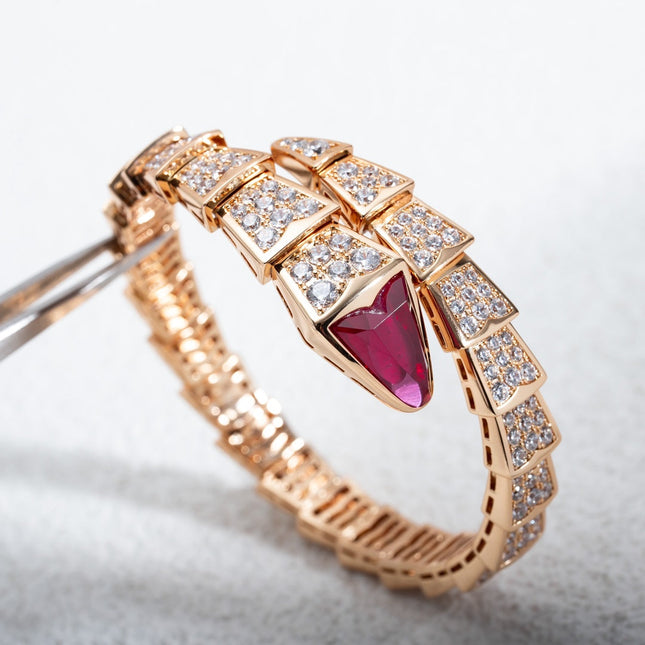 SERPENTI BRACELET 6.8MM PINK GOLD DIAMOND