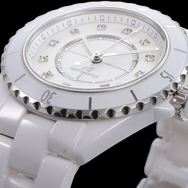 J12 38MM WHITE CERAMIC DIAMOND NUMERALS