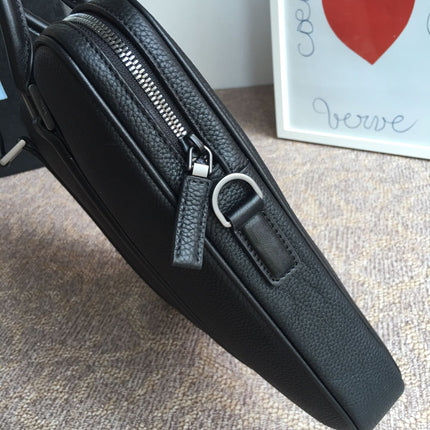 WORK BAG 36 IN BLACK GRAINED CALFSKIN