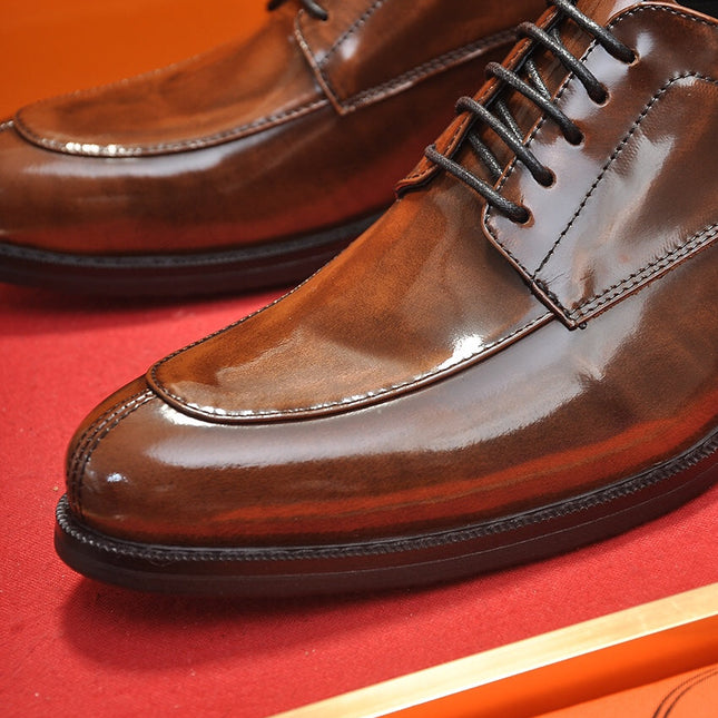 HM BUSINESS LACE UP SHOES CARAMEL CALFSKIN