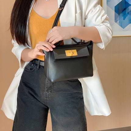 MINI 24/24 21CM IN BLACK EVERCOLOR CALFSKIN GOLD KELLY BUCKLE