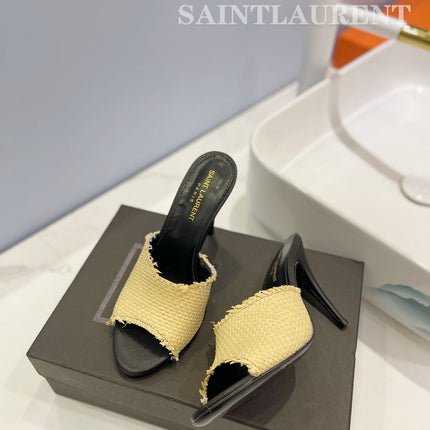 SL GOLDIE MULES YELLOW BRAIDED ROPE