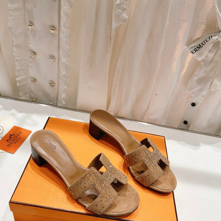 0ASIS SANDALS CARAMEL LAMBSKIN ATTACH CRYSTAL