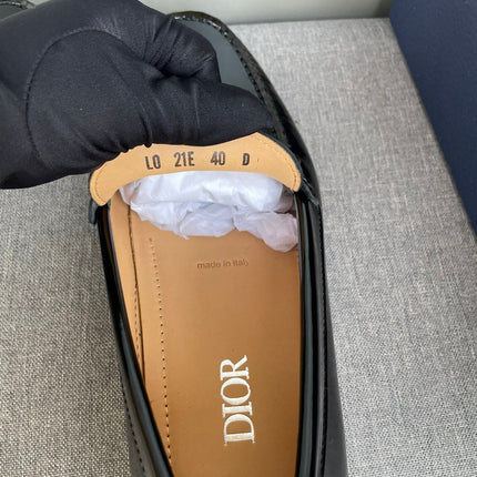 CD JUAL ICON BUCKLE LOAFER BLACK POLISHED CALFSKIN