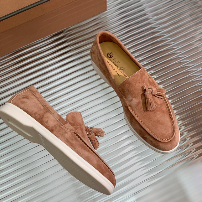 LP SUMMER WALK TASSELS LOAFERS CARAMEL SUEDE