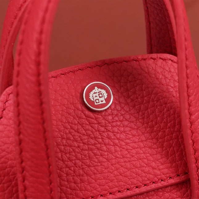 NANO SMILE BAG 18 IN CRIMSON RED CALFSKIN