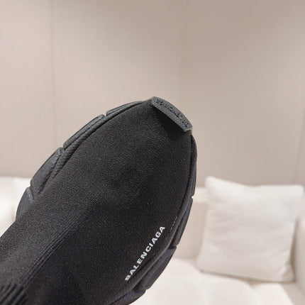 BALENCIAGA 25S SPEED TRAINER SNEAKERS 55 MM IN BLACK KNIT STYLE 2