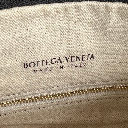 GEMELLI SHOULDER BAG 36 IN BEIGE RAFFIA AND BLACK LAMBSKIN