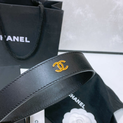 CHANEL 26S BELT 30 MM IN BLACK CALFSKIN 670900
