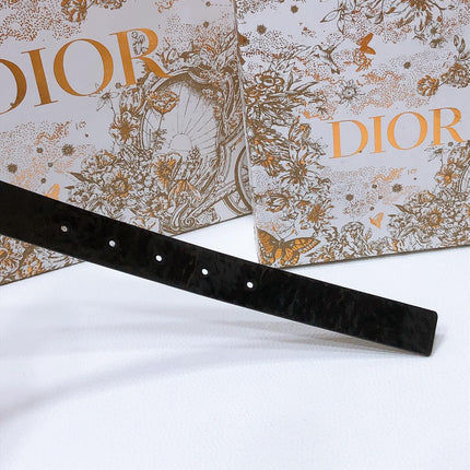 DIOR 26S BELT 25 MM IN BLACK CALFSKIN 655085