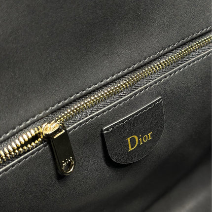 DIOR 26S DIORLY BAG 33 IN BLACK SUEDE