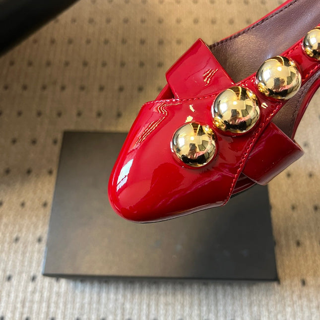 CHLOE 26S HIGH HEELS IN DARK RED PATENT CALFSKIN