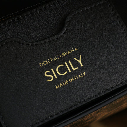 DG SICILY DAUPHINE LEOPARD 25 CALFSKIN