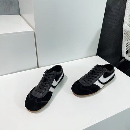 DRIESVAN NOTEN SNEAKER IN BLACK SUEDE AND WHITE CALFSKIN
