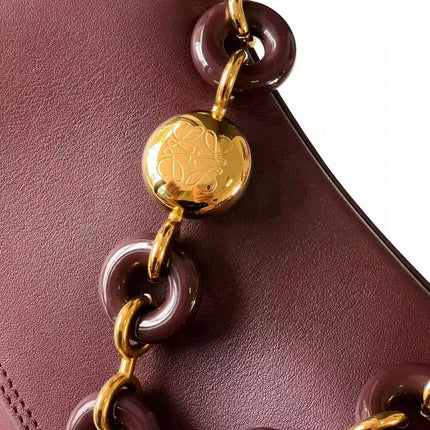LOE OLA BAG 26 IN BURGUNDY RED CALFSKIN