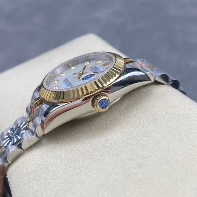 DATEJUST 31MM GOLD STEEL DIAMOND NUMERALS