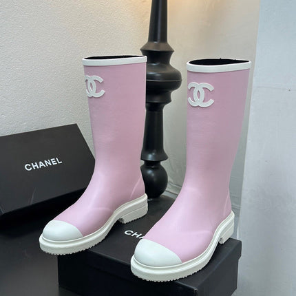 CC RAINBOOTS IN PINK TPU WHITE LOGO