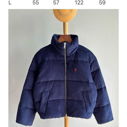 RALPH LAUREN CORDUROY DOWN JACKET IN TAN BROWN