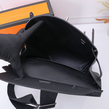 HAC A DOS PM BACKPACK 28 IN BLACK TOGO LEATHER