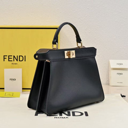 PEEKABOO ISEEU PETITE 27 BAG IN BLACK CALFSKIN GOLD HARDWARE