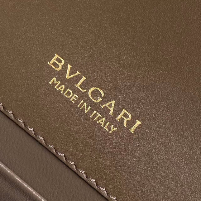 BULGARI SERPENTI FOREVER TOP 20 HANDLE BAG IN BROWN CALFSKIN GOLD HARDWARE