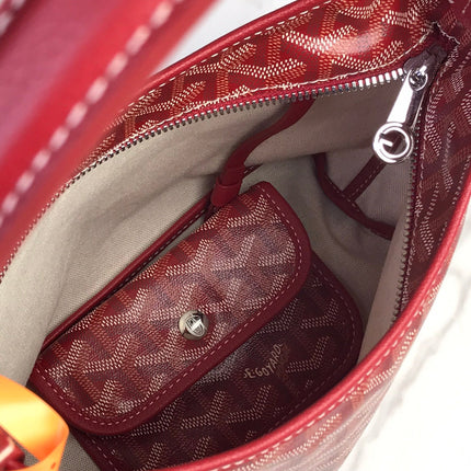 GOYARD BOHEME HOBO BAG 26 IN RED GOYARDINE CANVAS