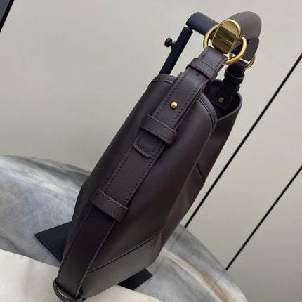 YSL 26S MOMBASA HOBO BAG MEDIUM IN BROWN CHOCOLATE CALFSKIN
