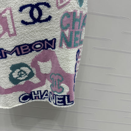 CHANEL 26S ASYMMETRICAL OFF-SHOULDER KNIT TOP