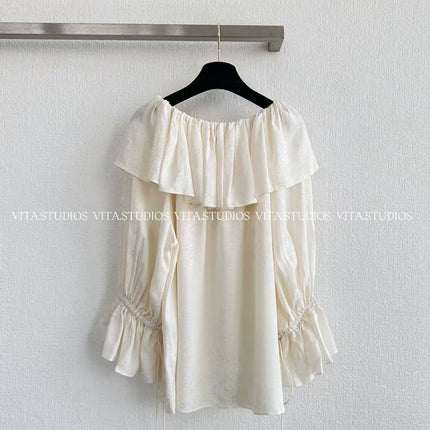 CHLOE ELEGANT PLEATED CASCADING BLOUSE STYLE 7426