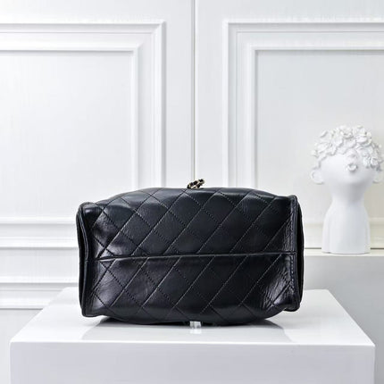 CHANEL 26S HOBO BAG 30 IN BLACK CAVIAR CALFSKIN GOLD HARDWARE PREMIUM VERSION