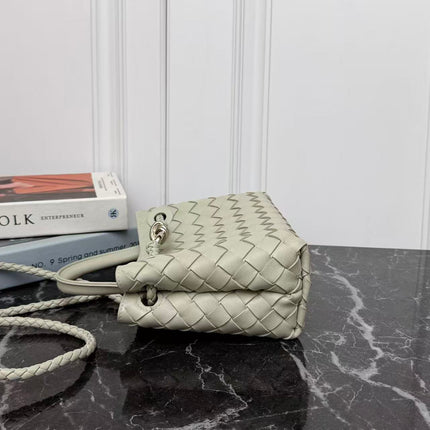 BV MINI ANDIAMO BAG 20 IN ECRU WHITE CALFSKIN