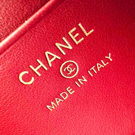 CHANEL 26S SUPERMAN LONG VANITY CASE IN BLUE AND RED CALFSKIN WITH CHAIN