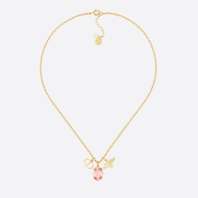 CD GOLD-COLORED METAL WITH WHITE RESIN PEARL NECKLACE