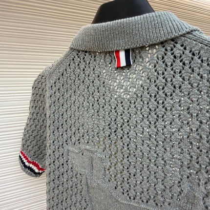 THOM 26S SHORT-SLEEVED KNIT POLO SHIRT STYLE 153