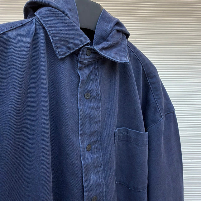 BALENCIAGA 26S HOODED DENIM JACKET 200