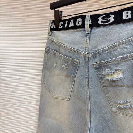 BALENCIAGA 26S LONG DENIM SHORTS 314