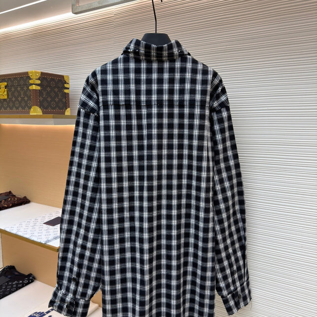 BALENCIAGA 26S LONG-SLEEVE PLAID SHIRT 272