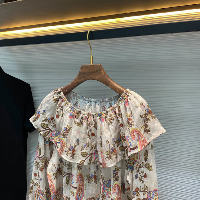 CHLOE 26S OFF-SHOULDER LONG-SLEEVE SHIRT STYLE 68