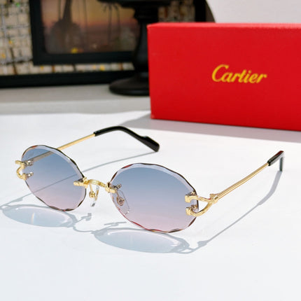 CARTIER 26S OVAL RIMLESS FRAME IN METAL 441535