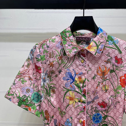GUCCI 26S SHORT-SLEEVE SHIRT DRESS 444