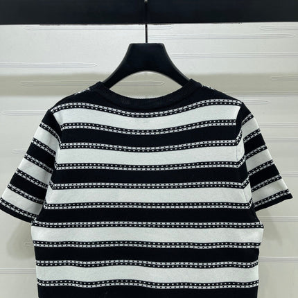 CHANEL 26S STRIPED KNIT MINI DRESS 1346