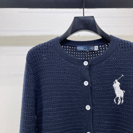 RALPH LAUREN 26S LONG-SLEEVE OPENWORK KNIT CARDIGAN 593