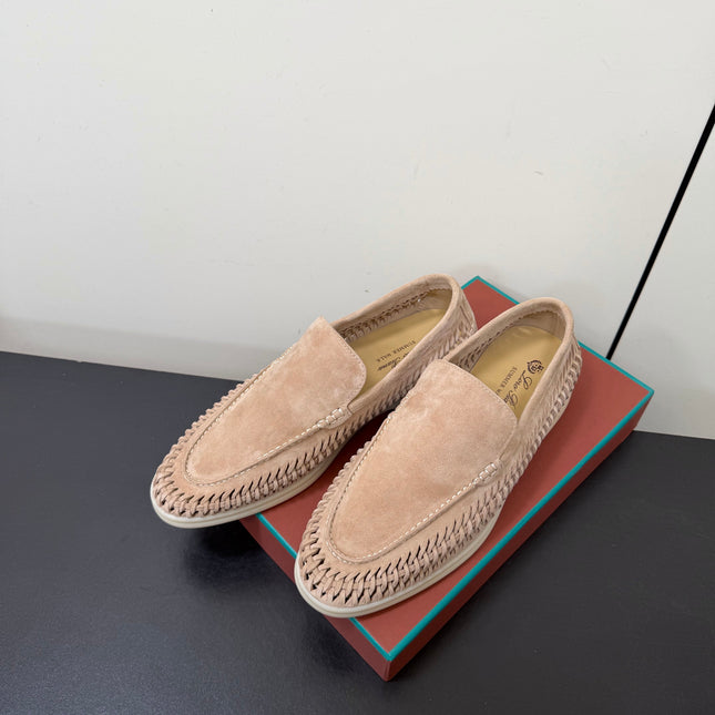 LP 26S BRAIDED LOAFERS IN NUDE SUEDE