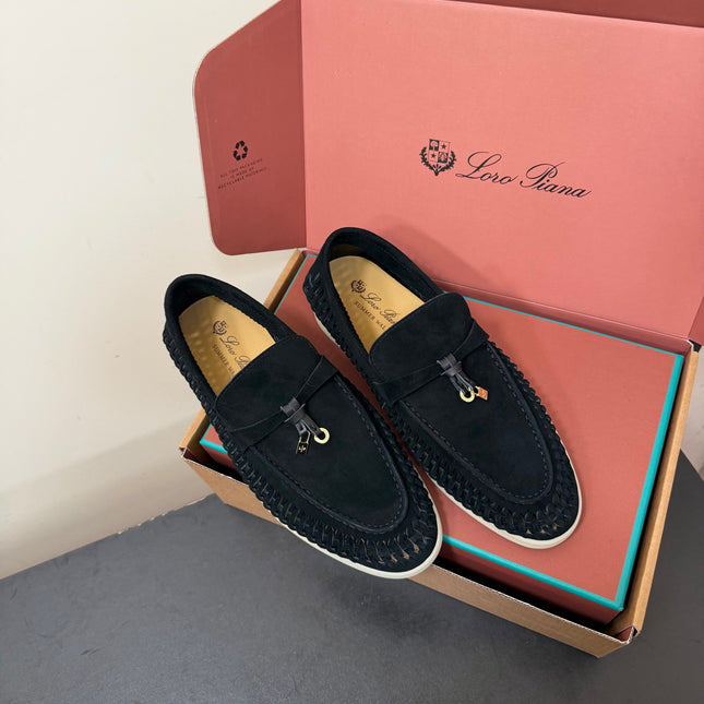 LP 26S CHARM LOAFERS IN BLACK SUEDE
