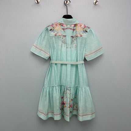 ZIMMERMANN 26S SHORT-SLEEVE SHIRT DRESS STYLE 107