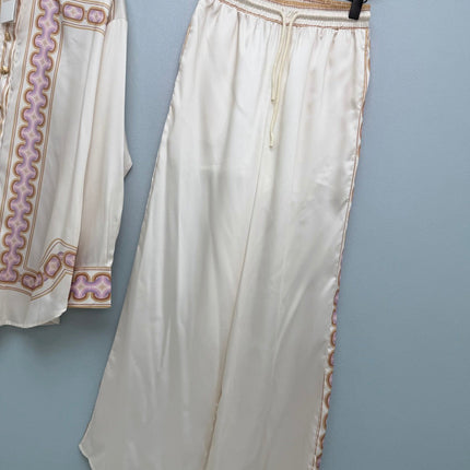 ZIMMERMANN 26S TOP AND WIDE-LEG PANTS SET STYLE 98