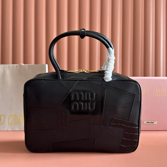 MIUMIU 26S HANDBAG 34 IN BLACK CALFSKIN