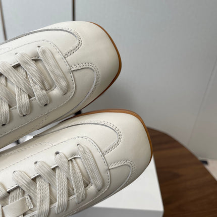 THE ROW 26S SNEAKERS IN WHITE CALFSKIN