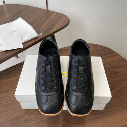 THE ROW 26S SNEAKERS IN BLACK CALFSKIN